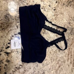 Elegant Navy Lace Bralette